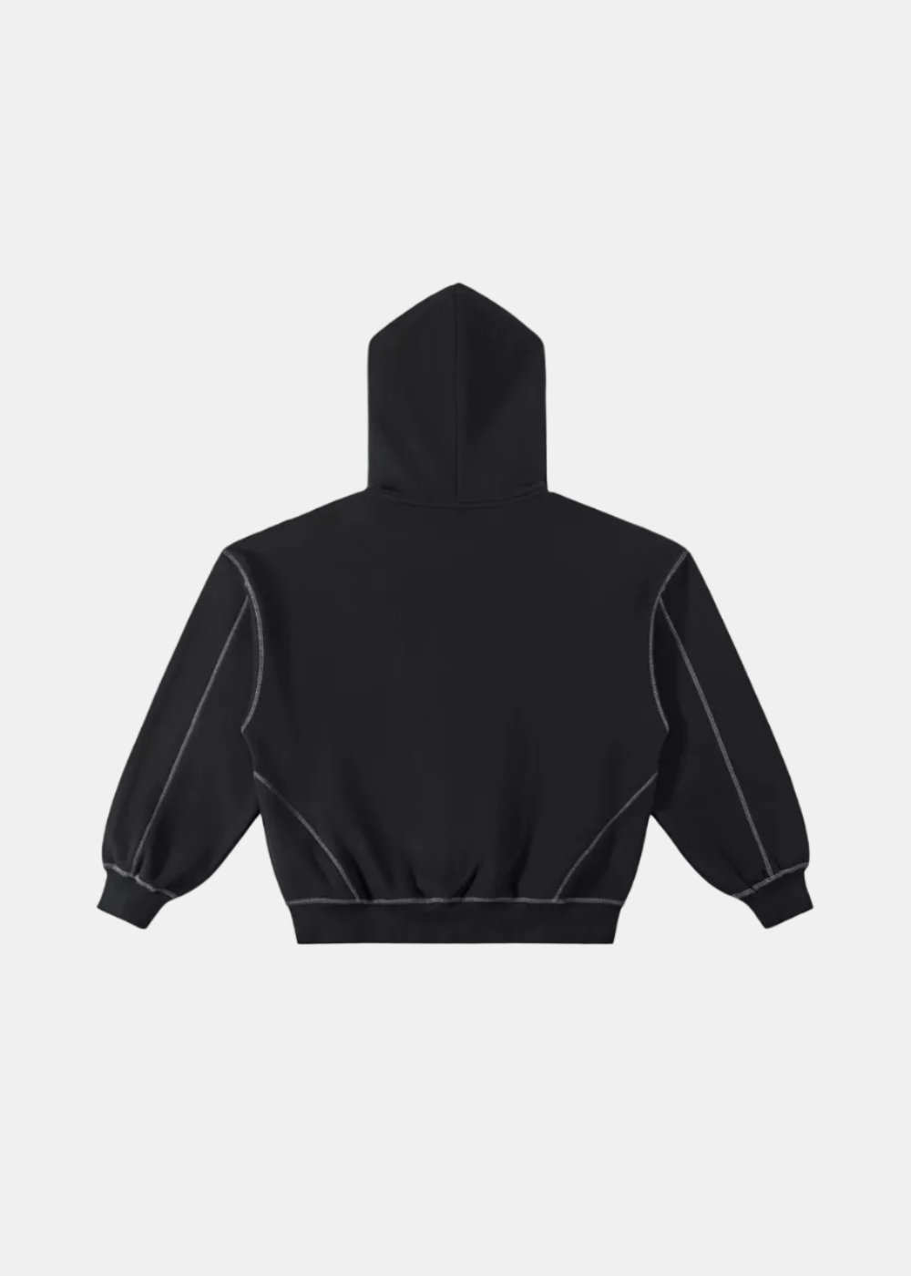 Contrast Stitched Fleece Hoodie