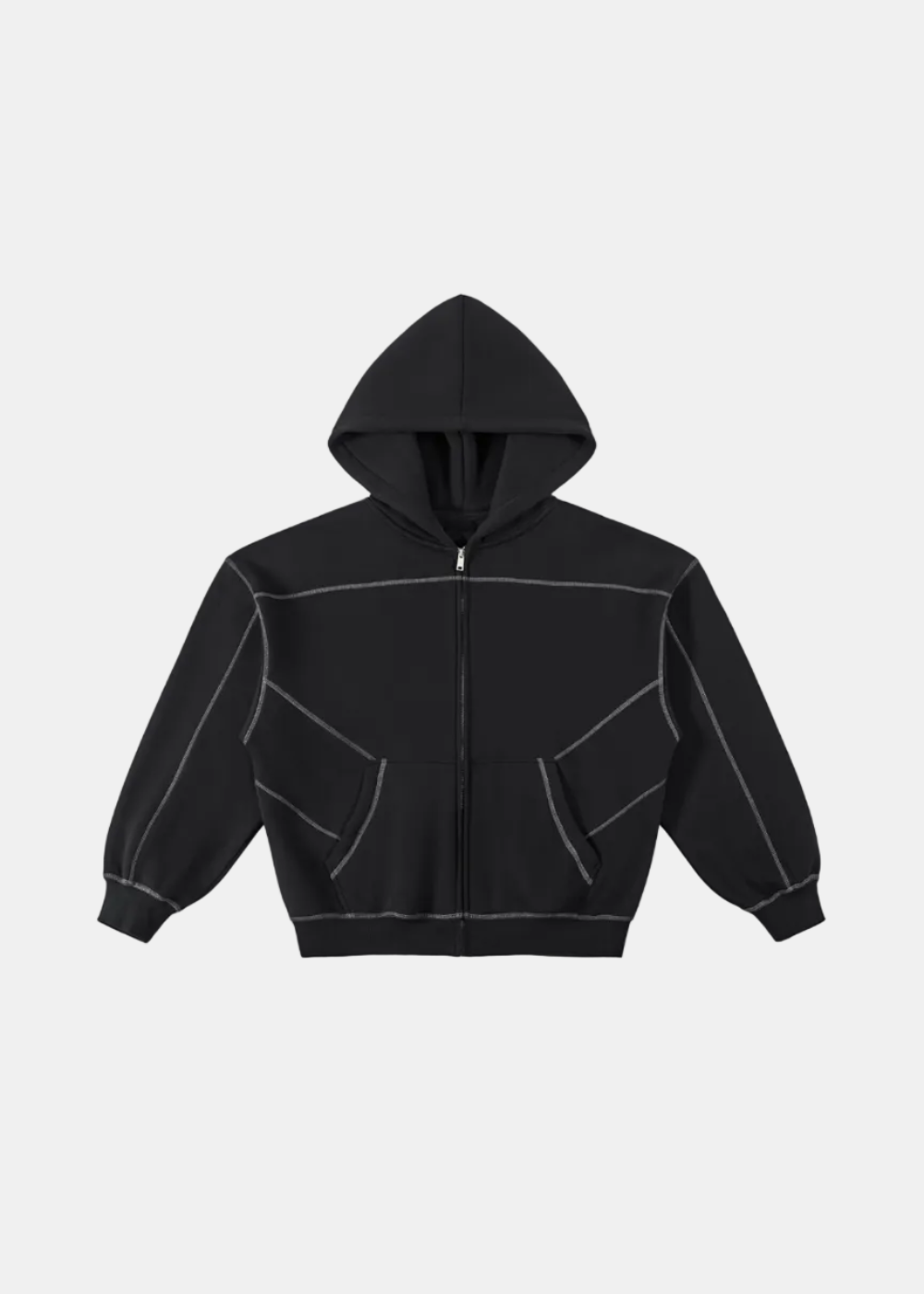Contrast Stitched Fleece Hoodie